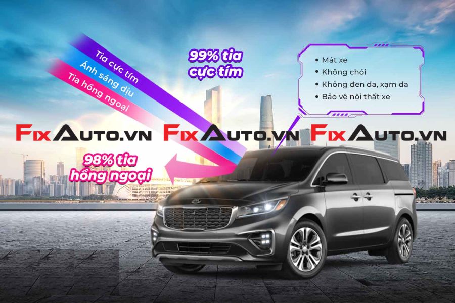 Rất nhiều lợi ích khi dán film cách nhiệt cho xe Kia Sedona
