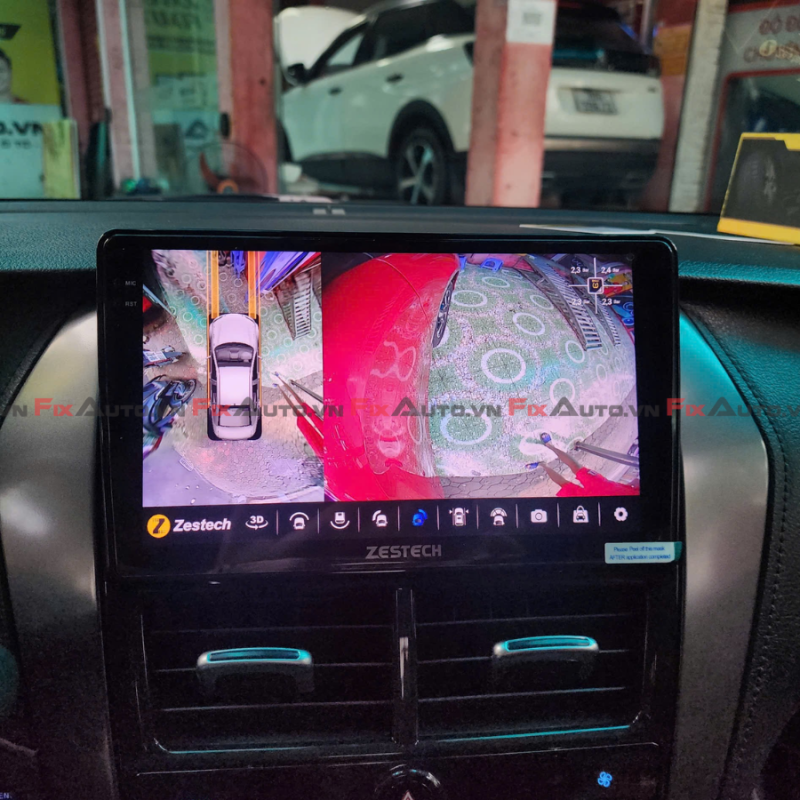 lắp đạt-man hình xe vios - 360 camera