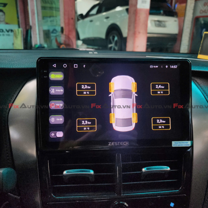 lắp màn hình xe vios