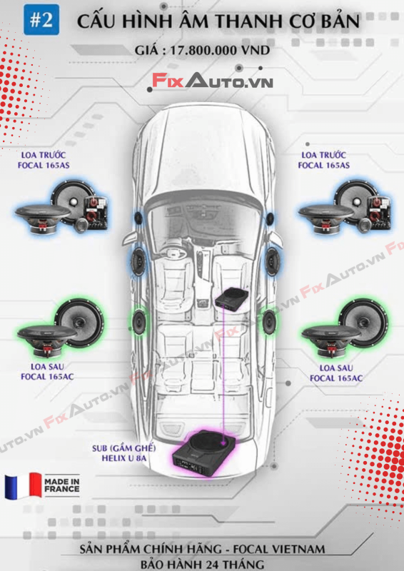 Gói độ loa focal cơ bản tại FixAuto