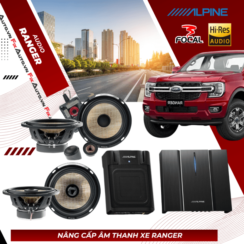 Độ loa xe Ranger