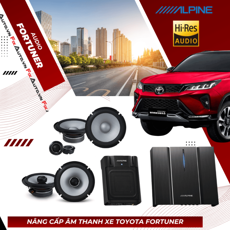 Độ loa xe Fortuner