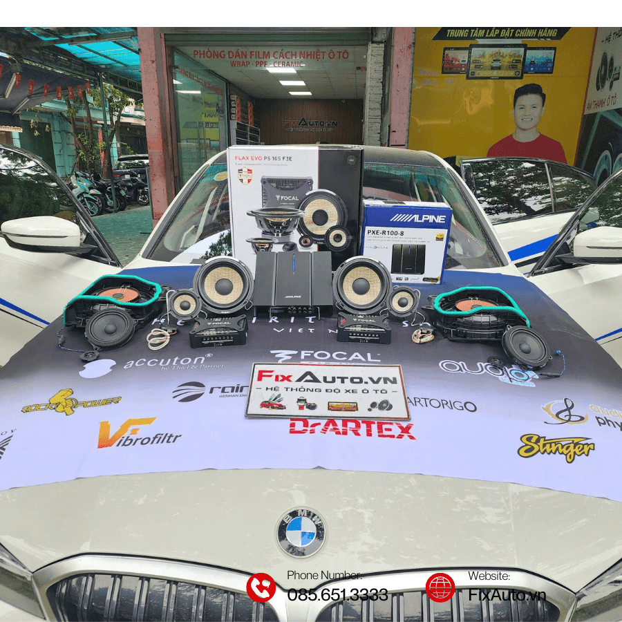 do-loa-xe-bmw-320i-fixauto Độ loa xe BMW 320 i