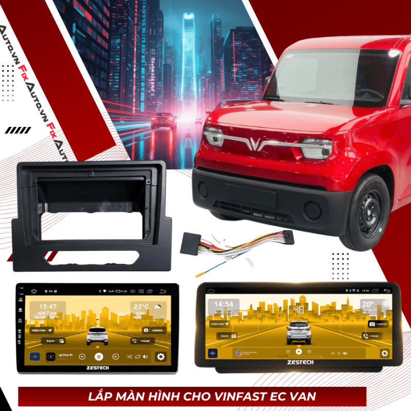 Lắp Màn hình xe Vinfast EC Van