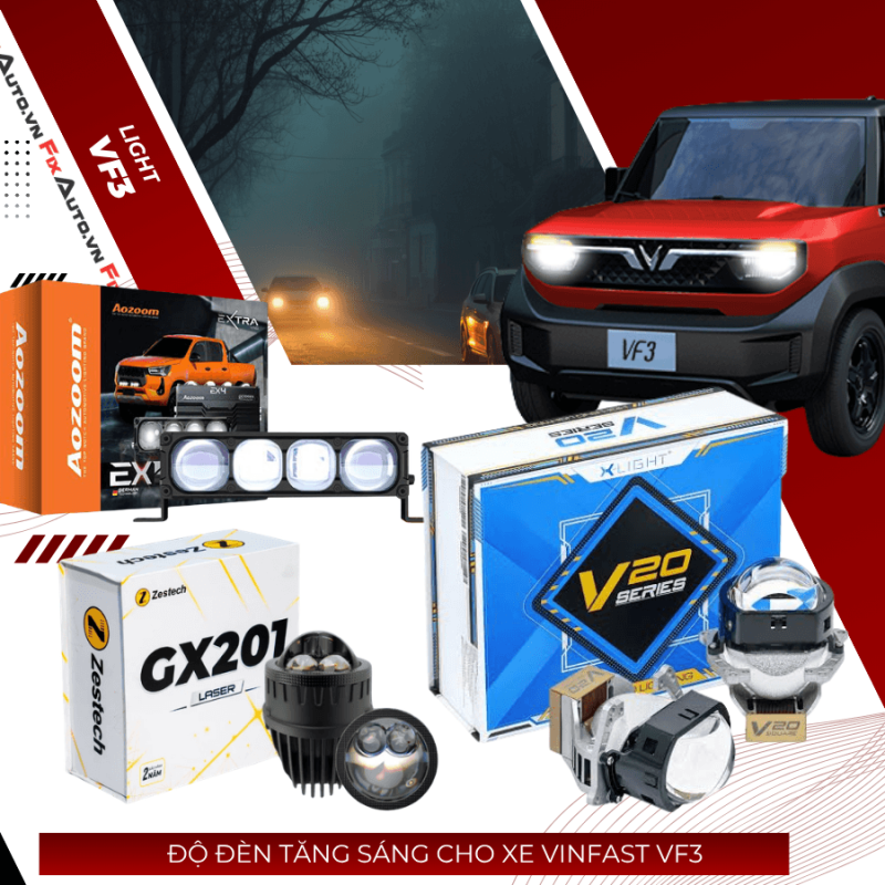 Độ đèn tăng sáng cho xe VF3