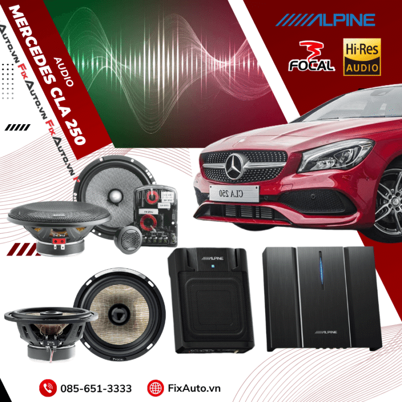 Độ loa xe Mercedes CLA 250