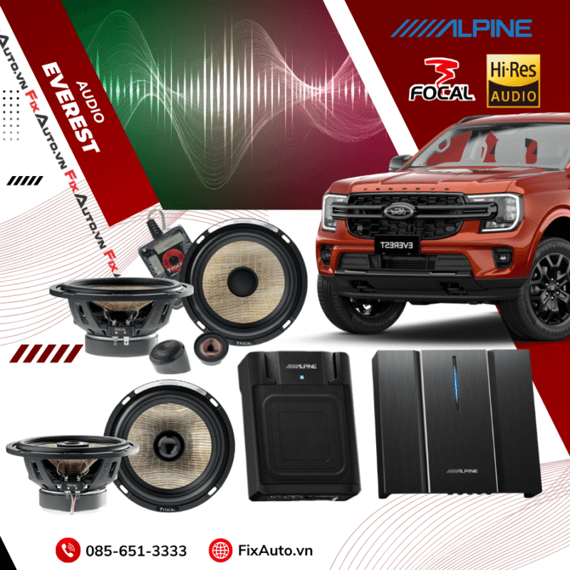 Độ loa xe Everest